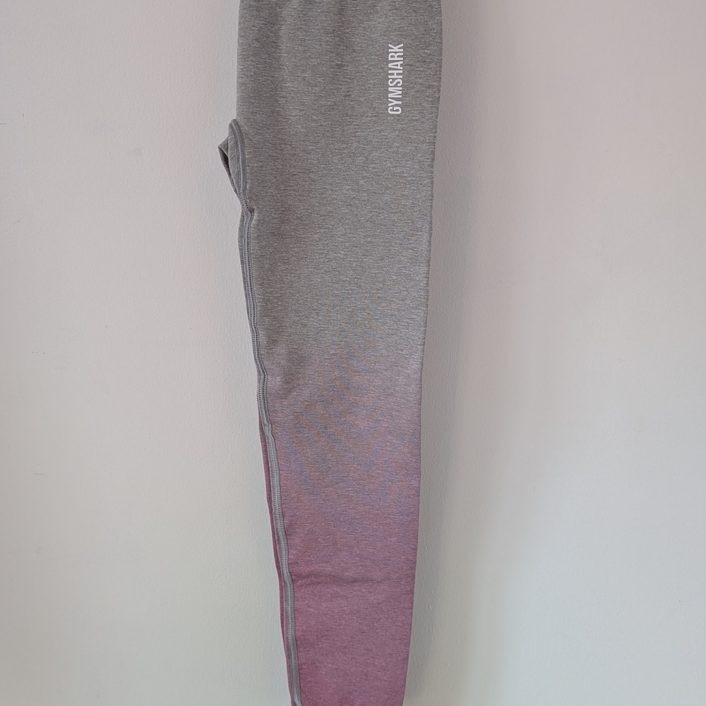 Gymshark Gray and Pink Ombré Joggers